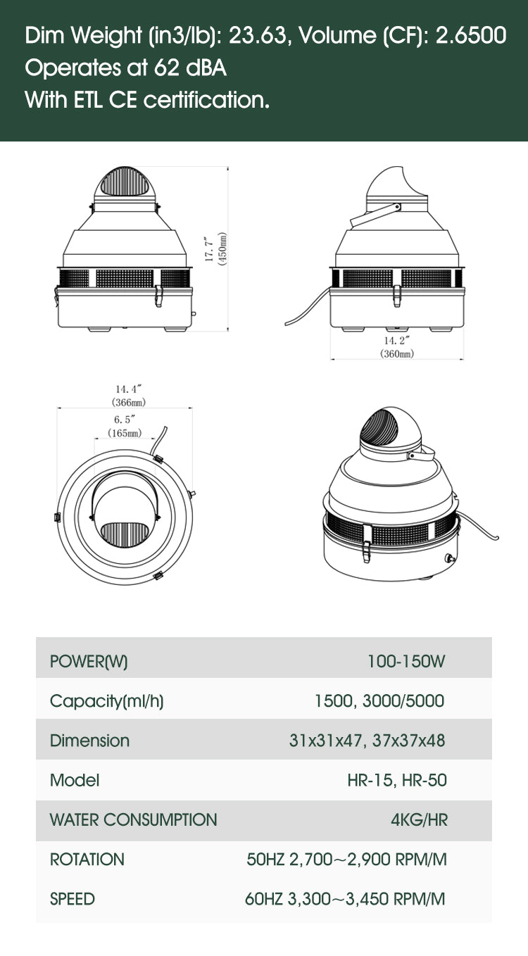 Centrifugal Industrial Greenhouse Humidifier